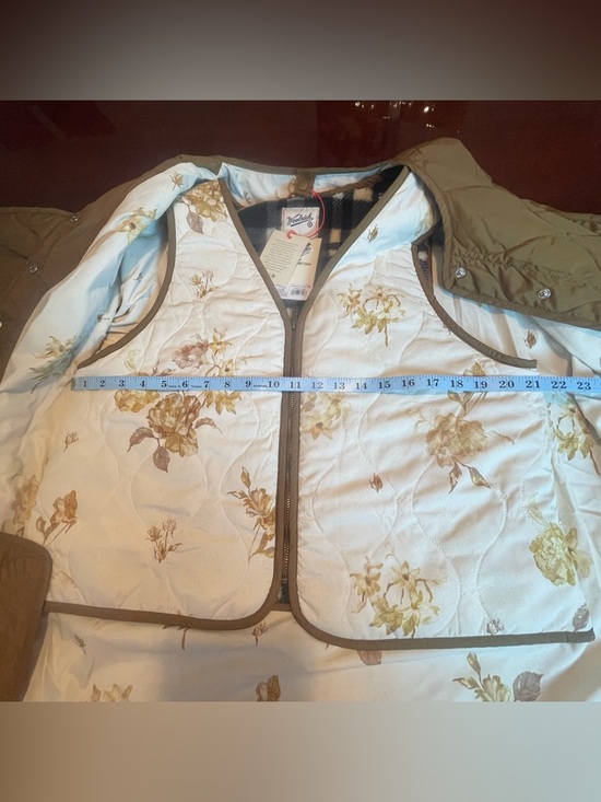 NWT Woolrich M Olive Quilted Jacket + Floral Vest Duo Limited Edition Gorpcore - Picture 9 of 16